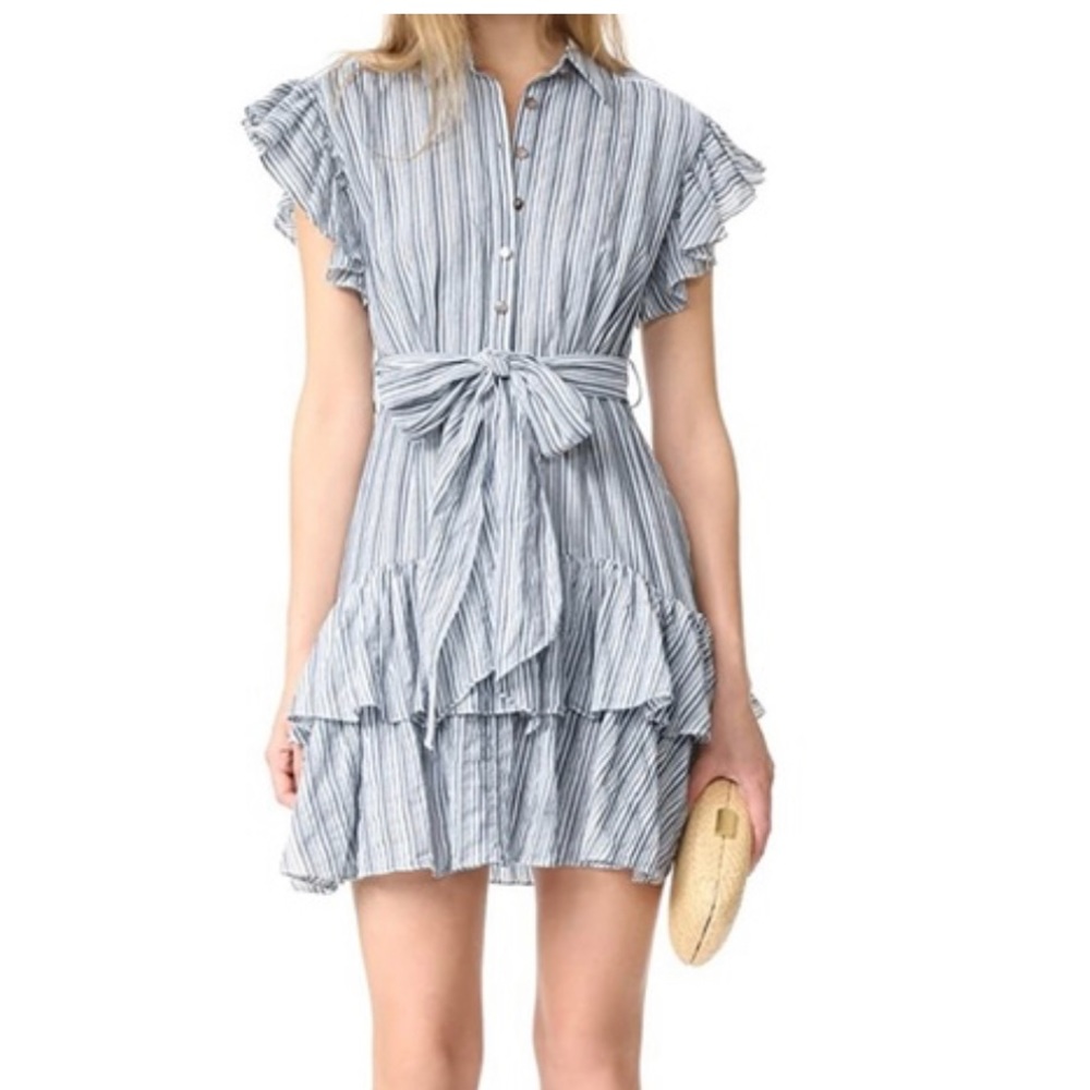 Rebecca Taylor Stripe Dress in Blue/MLK